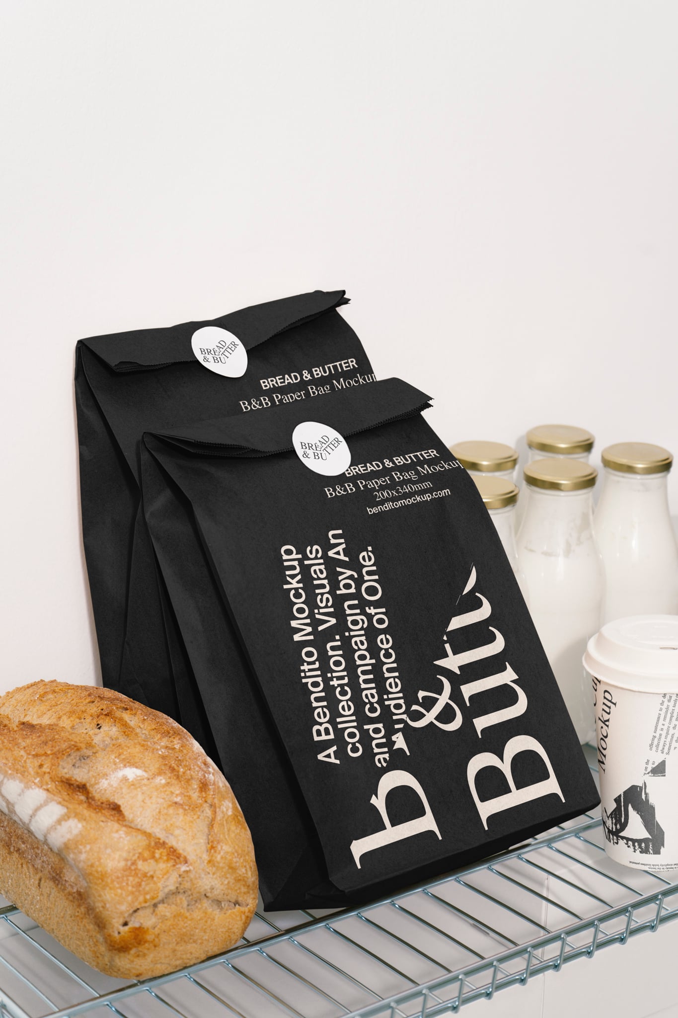 Paper Bag BandB Mockup, Packaging Mockup | Supply.Family