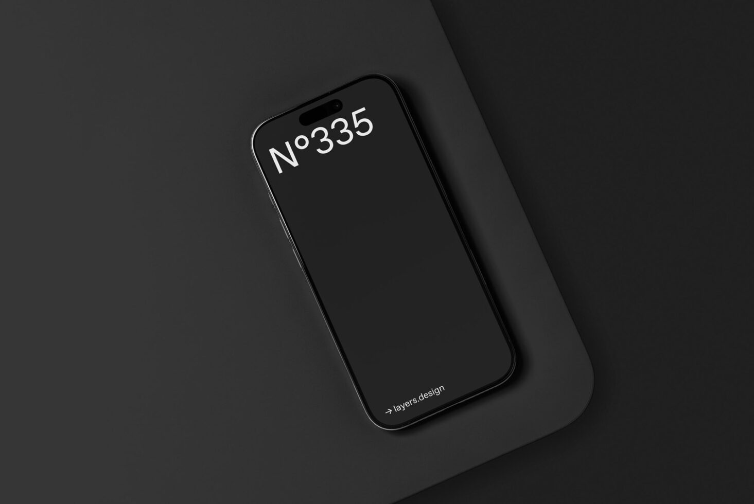 Smartphone mockup on dark background ideal for digital assets designers. Showcase clean UI layouts. Keywords: Mockup, Smartphone, Designers, UI.