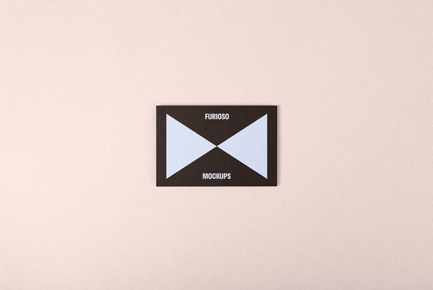 Business card mockup on beige background showcasing minimal design concept for designers, ideal for branding visuals and print layout presentations.