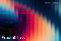 Fractal glass texture with dynamic gradient lines in blue red and orange suitable for graphics design digital assets background patterns 4500x3000.