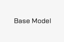 Minimal light gray centered text saying Base Model on white background