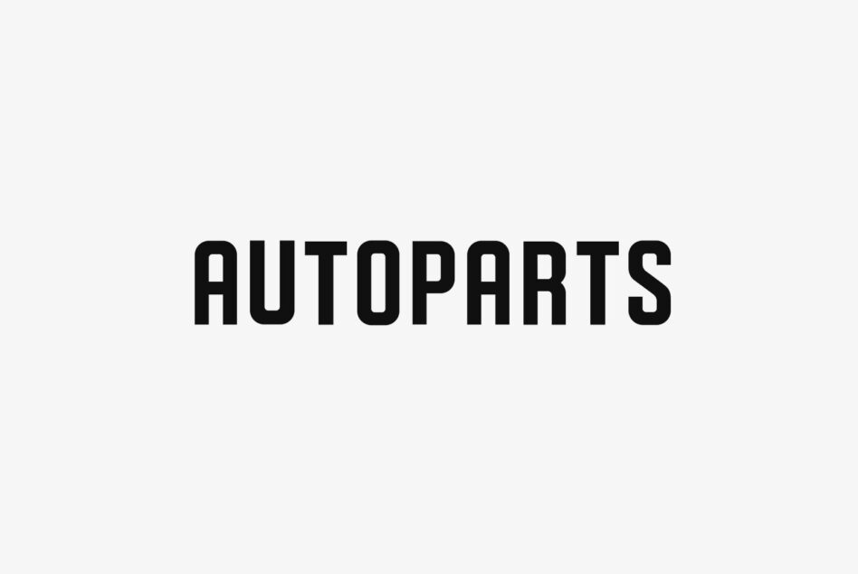 Sans-serif bold font displaying the word AUTOPARTS on a light background. Modern typography design suitable for branding automotive projects.