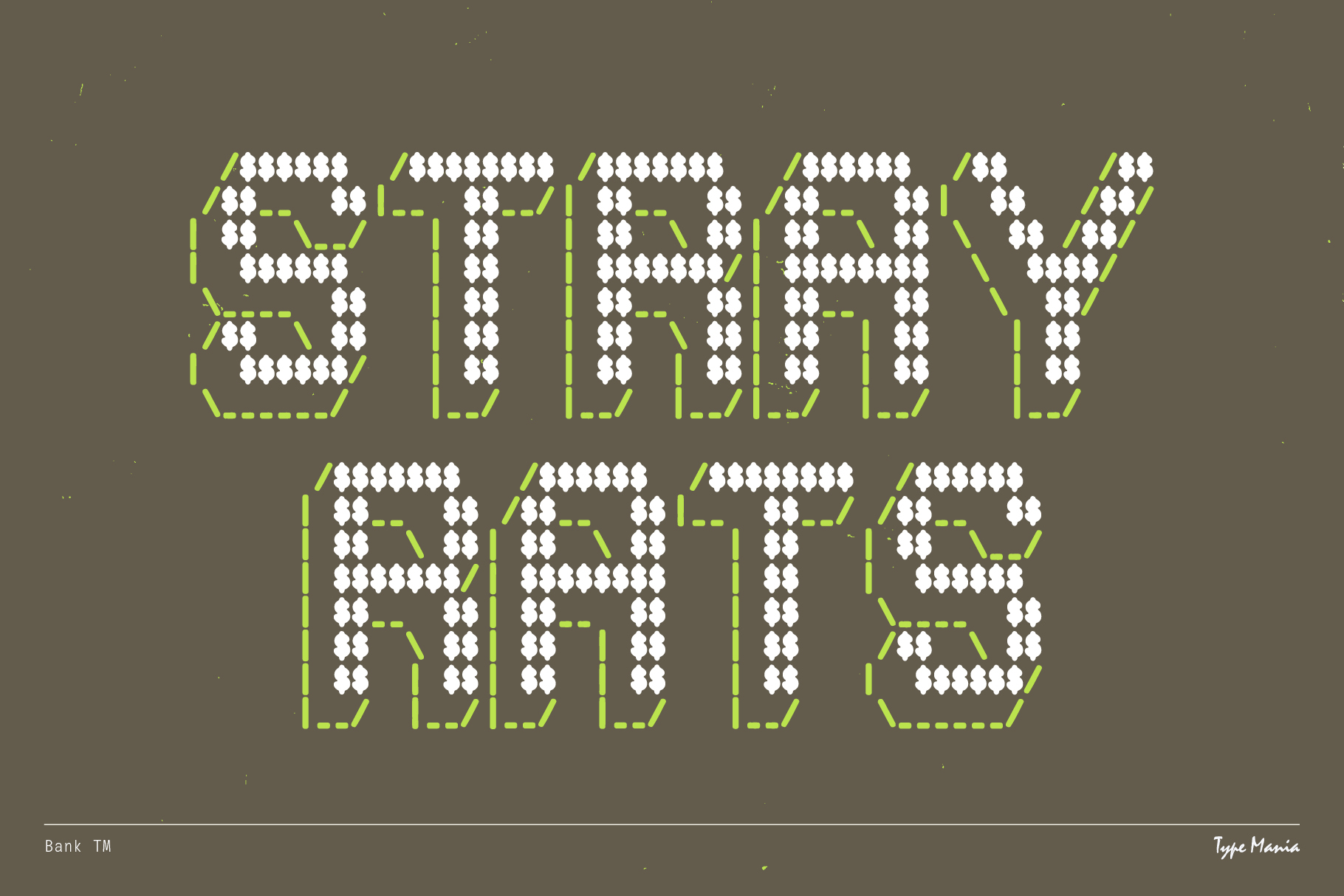White diamond-pattern letters spelling 'strictly helpful' on dark background
