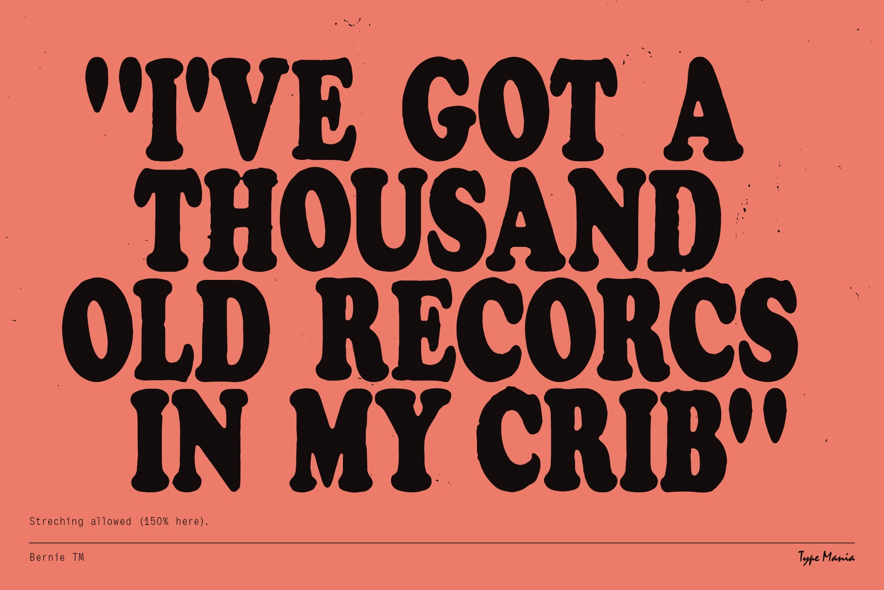 Bold retro typography quote on peach background ideal for graphic designers seeking vintage style fonts and inspirational text visuals for projects.