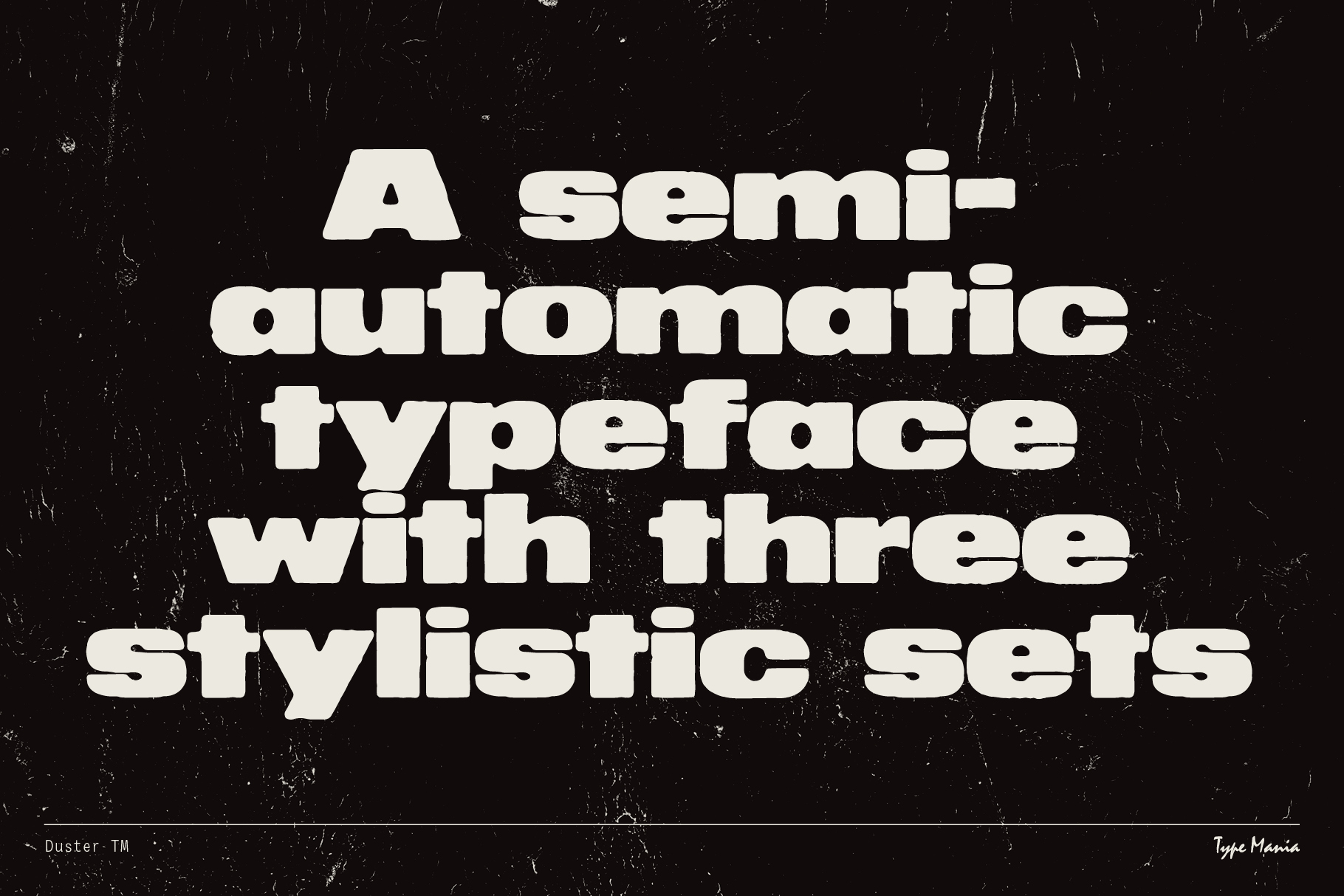Bold display typeface with three stylistic sets ideal for designers seeking vintage typography styles. High-contrast font for creative graphics.