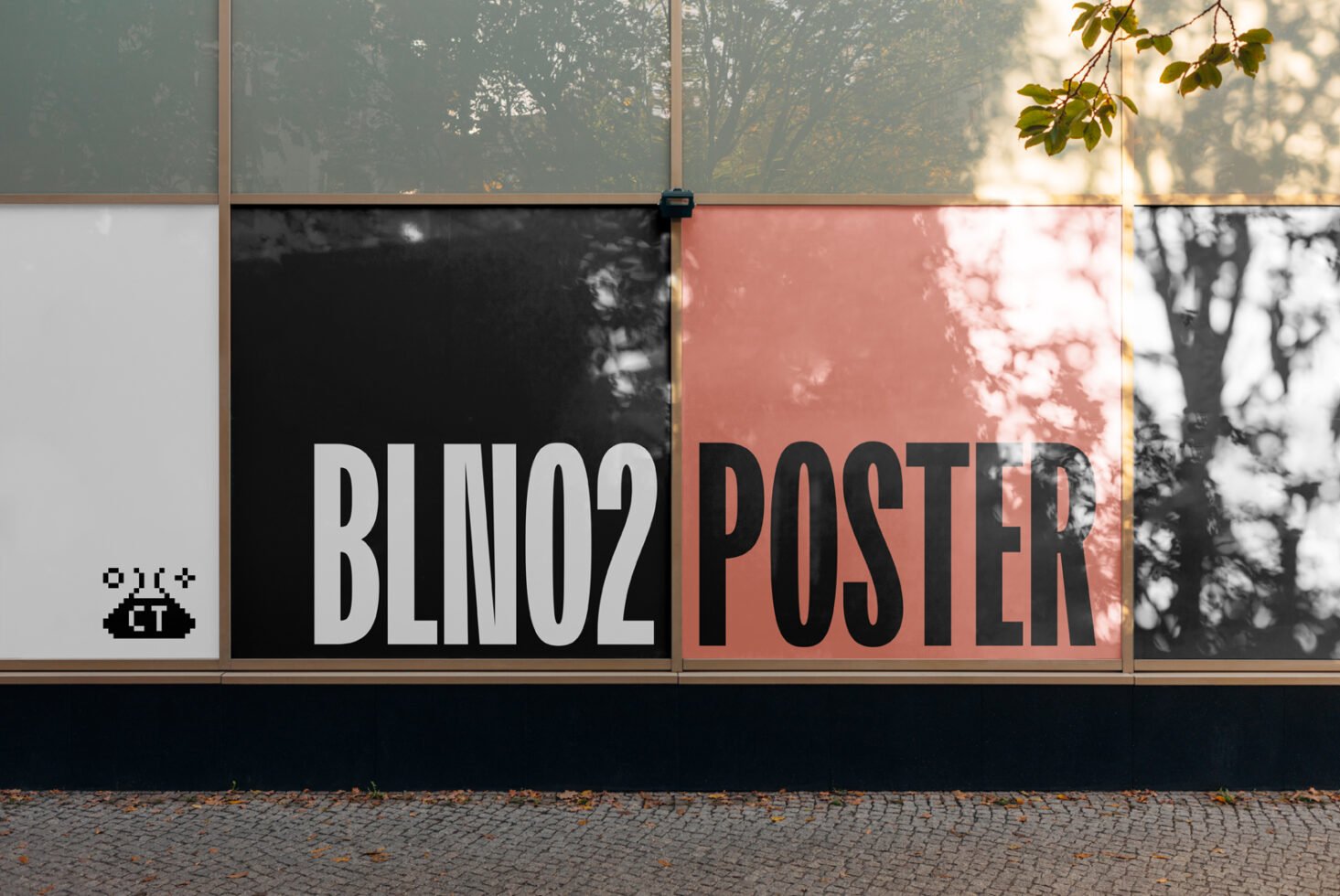 Modern poster design featuring bold typography text BLN02 against a stylish background suitable for graphic templates and design assets.