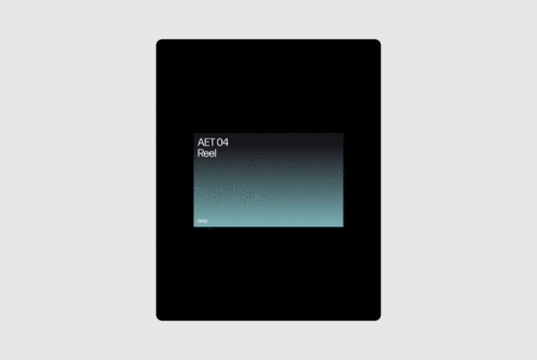 Gradient design template with text AET 04 Reel on a dark background for digital assets. Ideal for designers seeking modern mockups and vibrant graphics.