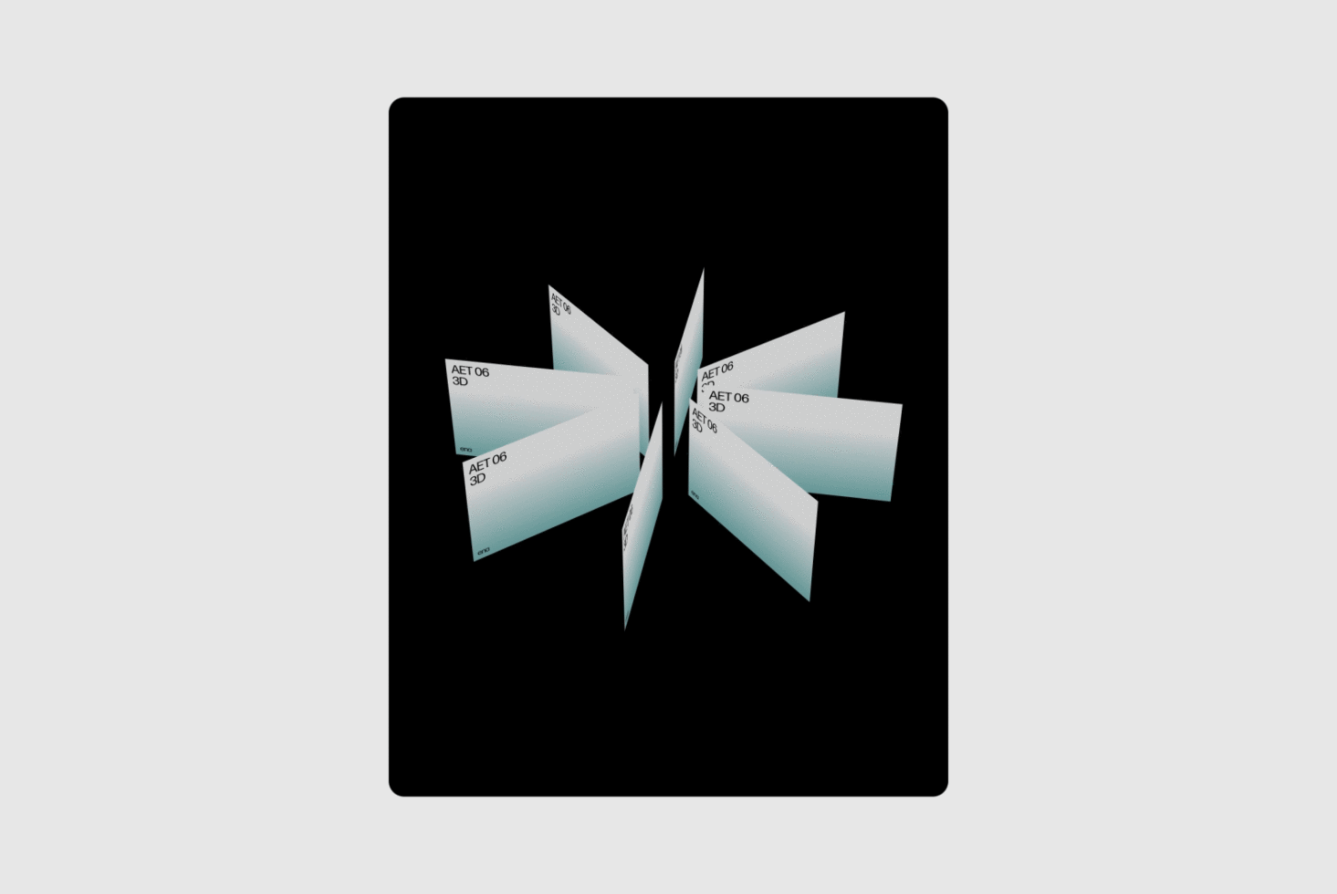 3D abstract graphic design with layered cards, modern minimalist black background, ideal for digital assets, mockup templates, creative projects.
