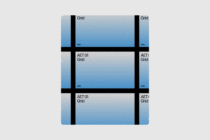 Blue gradient grid template for designers featuring bold black lines and text. Ideal for mockups graphics layouts showcasing creative design assets.