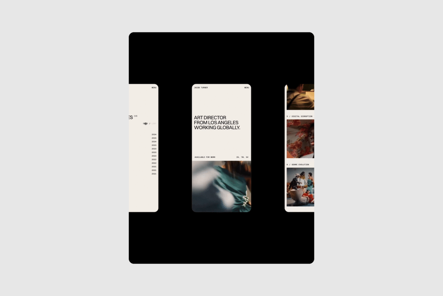 Modern UI design mockup showcasing mobile interface with minimalist layout and typography; ideal for designers seeking creative digital assets.