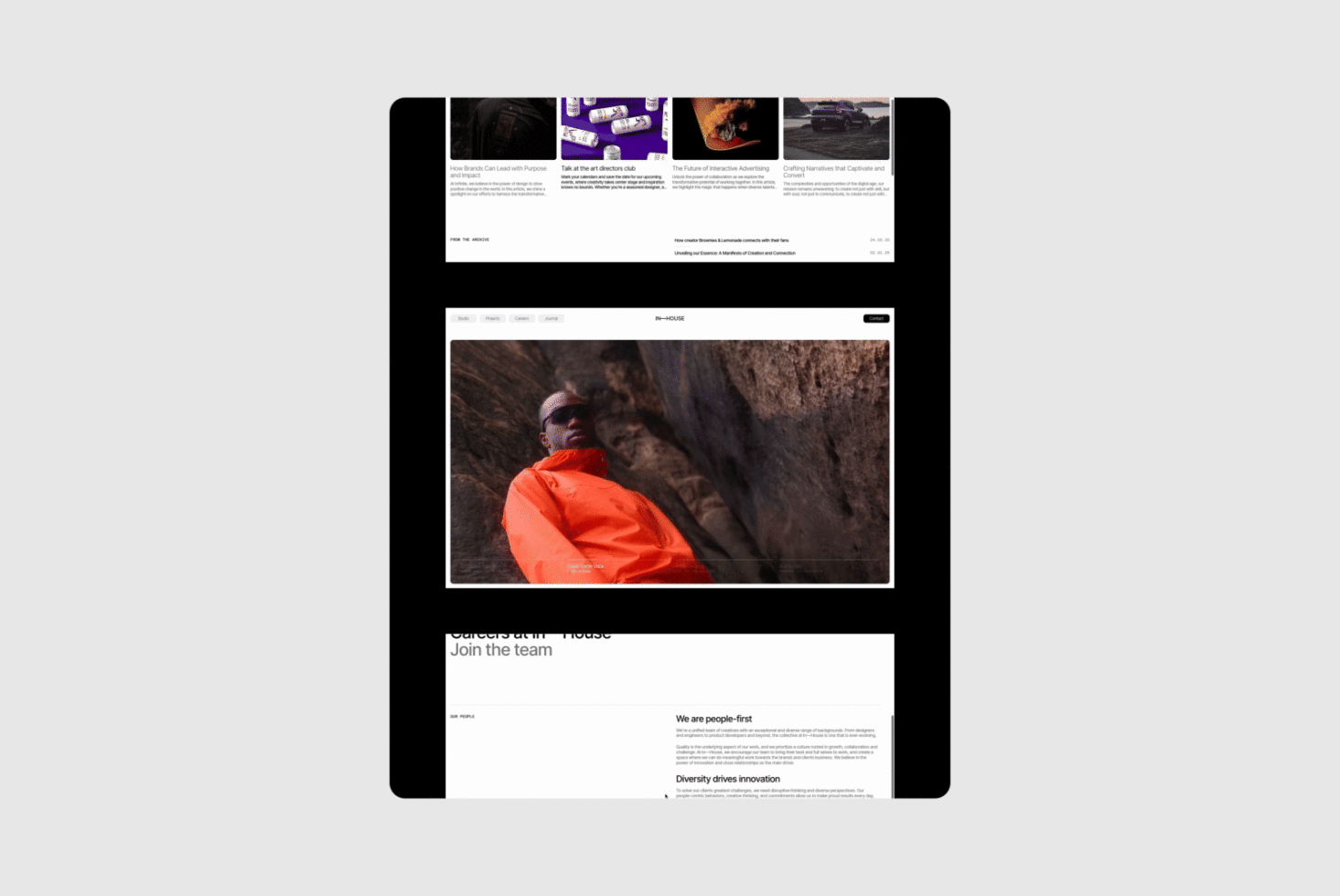 Website mockup featuring modern design elements with a bold color palette. Ideal for showcasing fashion photography projects to inspire designers.