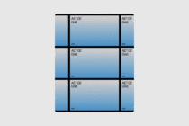 AET 02 Grid template featuring a gradient blue grid layout, ideal for designers seeking customizable graphics and layouts for digital projects.