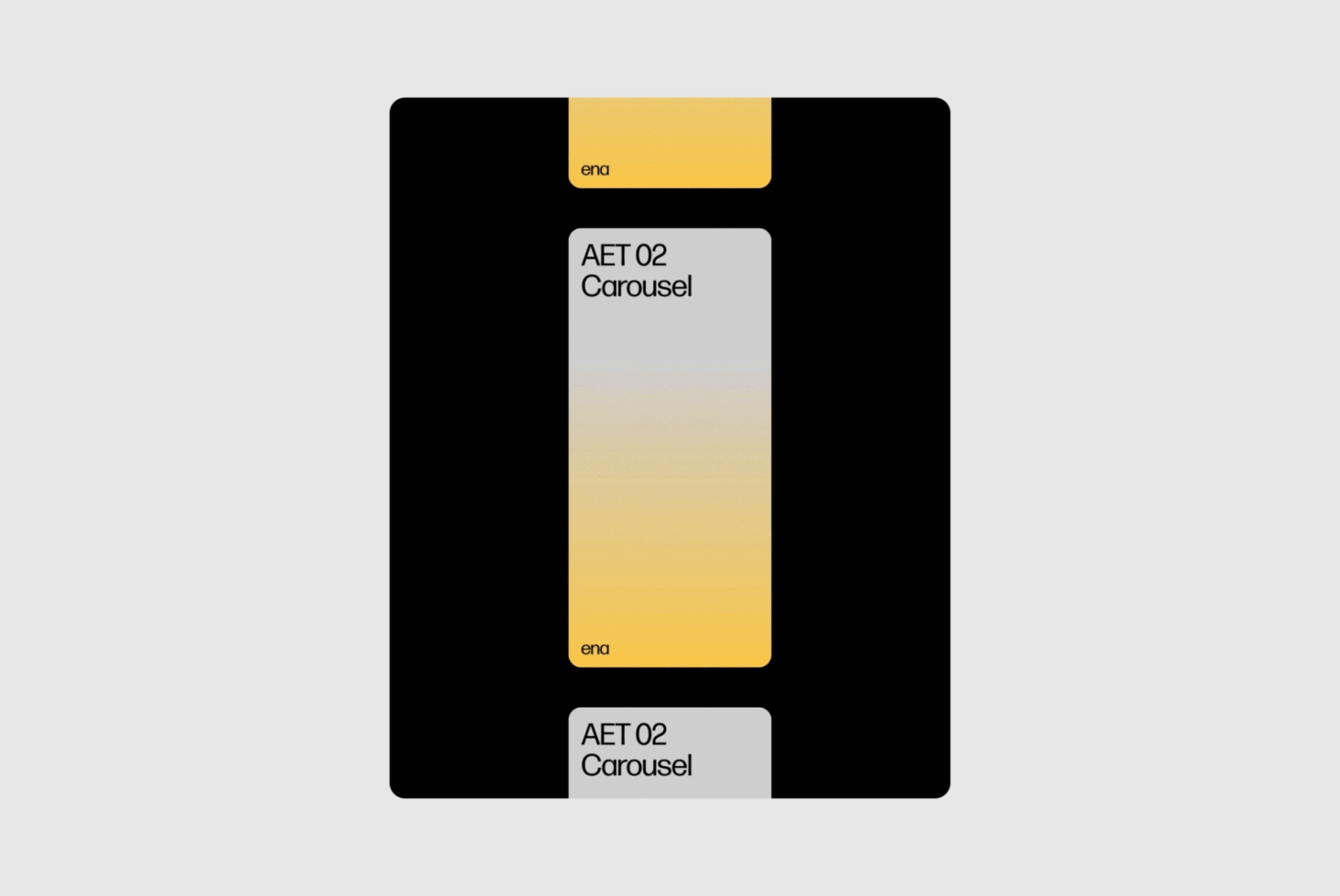 Modern digital design template showcasing a vertical layout with black borders and yellow accents ideal for graphics and mockups on digital marketplaces.