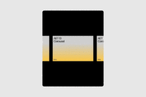 Minimalist carousel template design with gradient background. AET 13 displayed centrally. Ideal for designers seeking modern digital graphics assets.