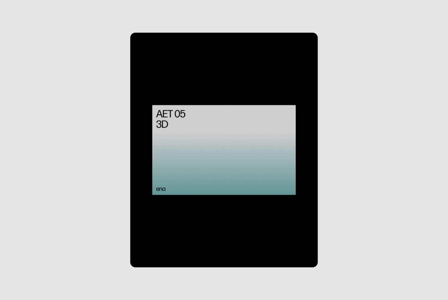Minimalist 3D mockup with gradient background on a black tablet screen perfect for designers seeking sleek presentation graphics templates tools