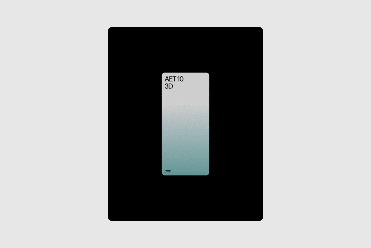 3D gradient card mockup on a black square background ideal for graphic design templates digital assets and creative presentations for designers.
