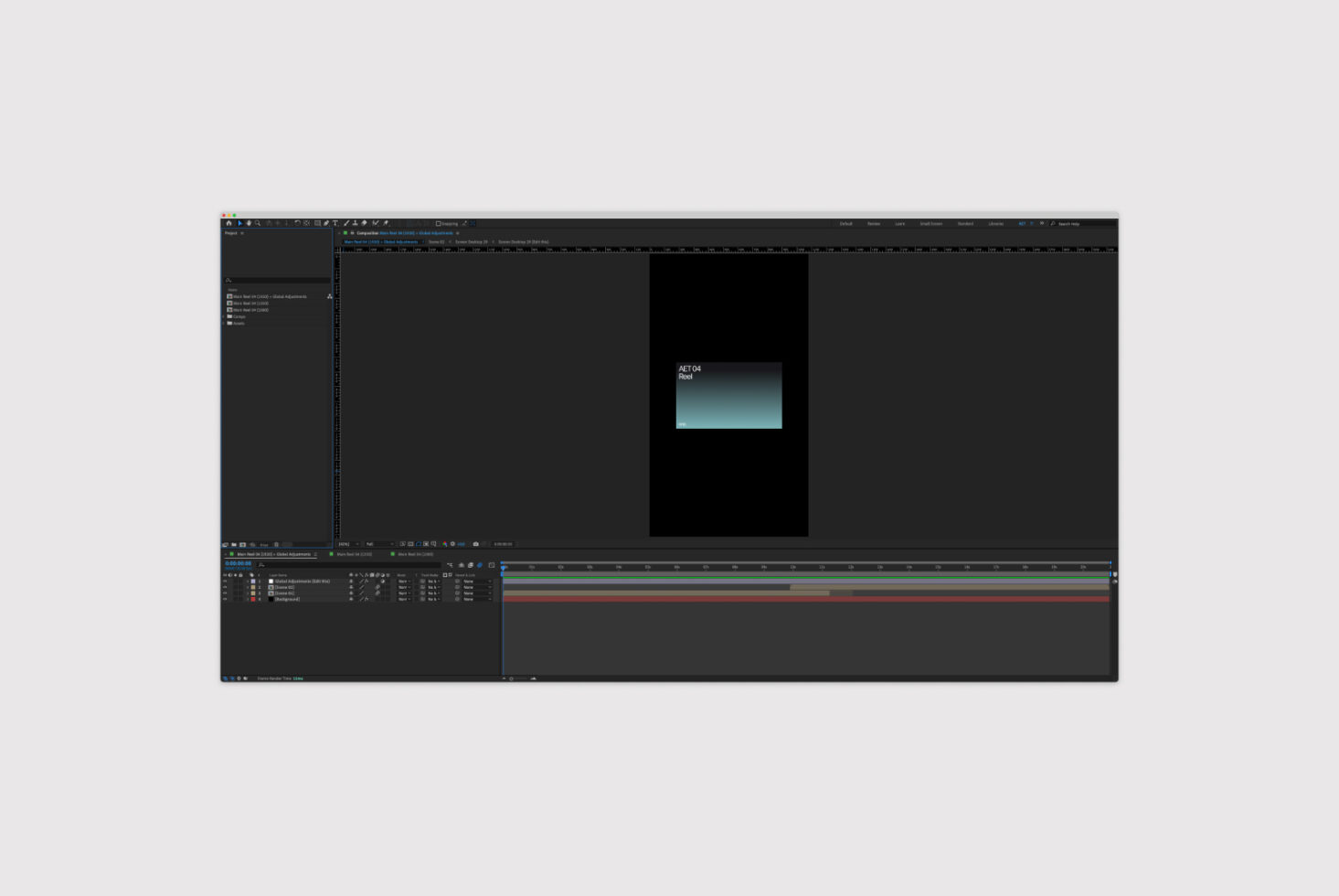 After Effects template screenshot featuring animation timeline and gradient design. Ideal for motion graphics designers seeking creative templates for projects.