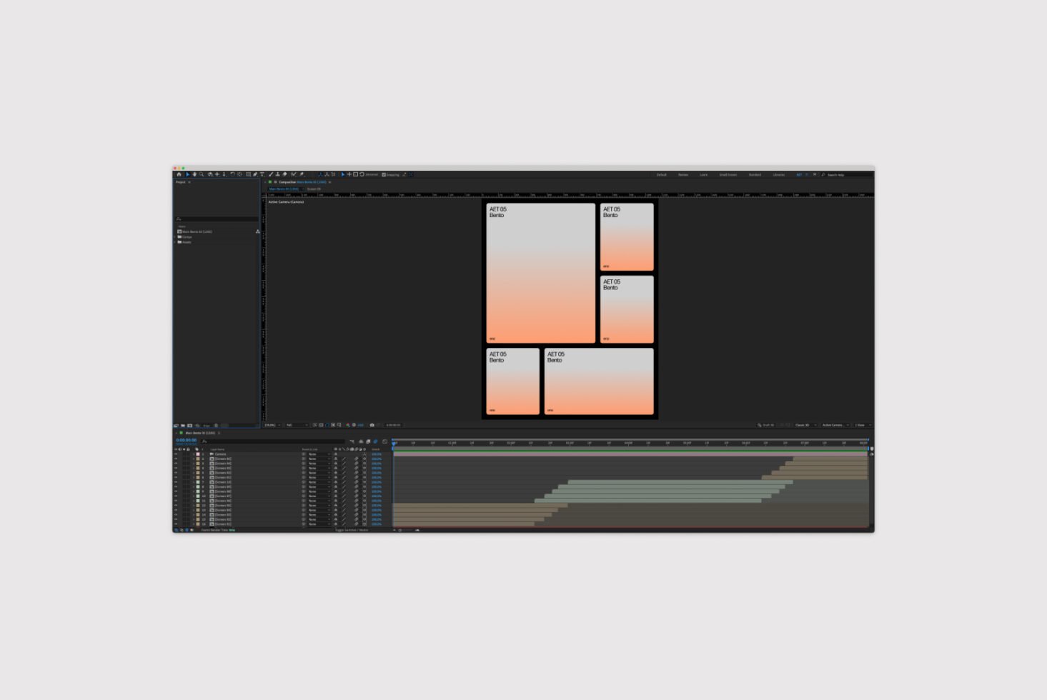 Digital design interface showing gradient background templates in a software editing workspace essential for graphic designers seeking creative mockups