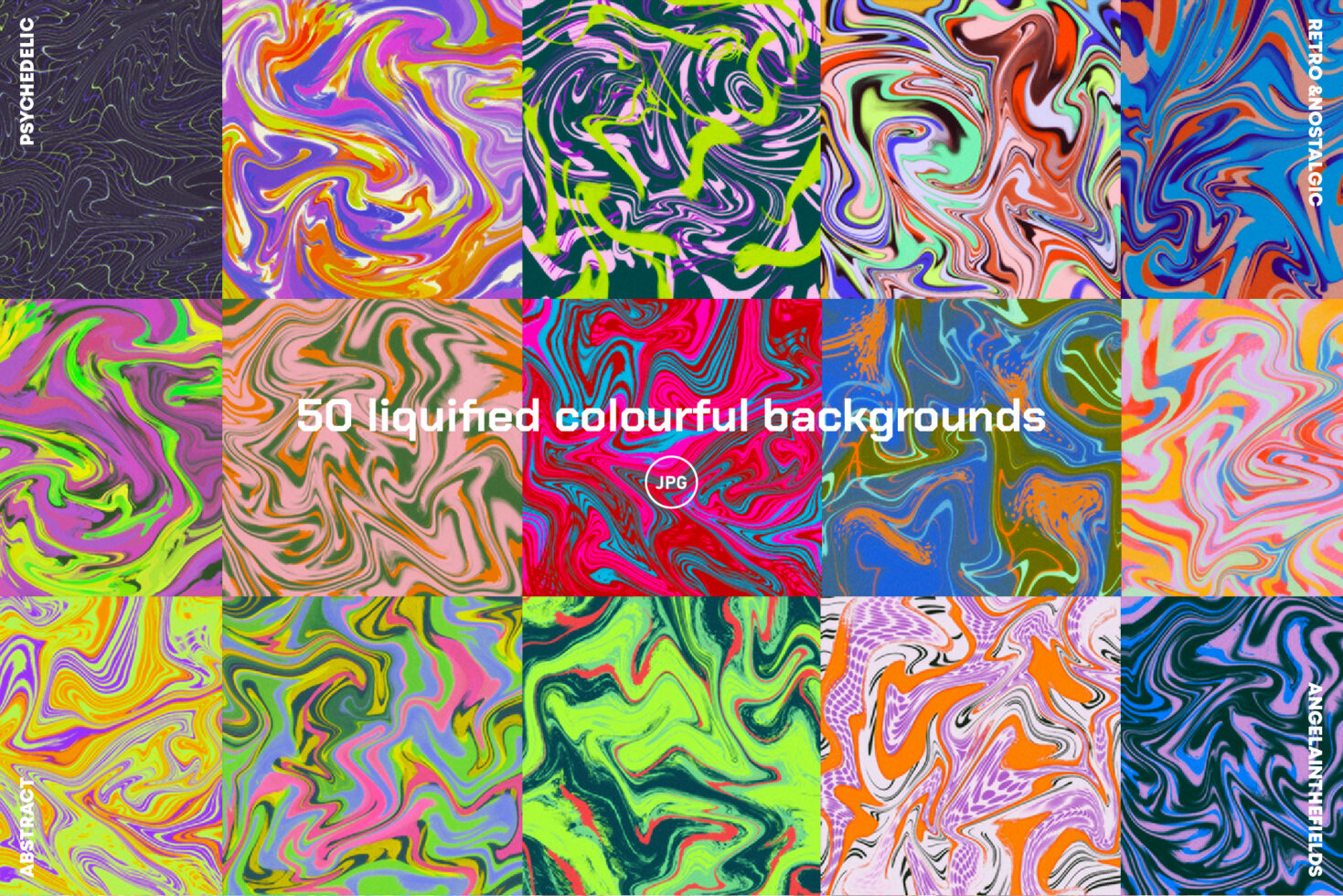 Colorful liquified backgrounds collection 50 vibrant abstract designs perfect for mockups graphics and templates ideal for designers digital assets