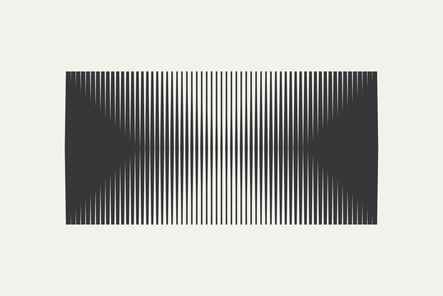 Vertical lines fade from dark to light in center creating depth effect