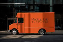 Food truck side with graffiti coverage for wraparound design