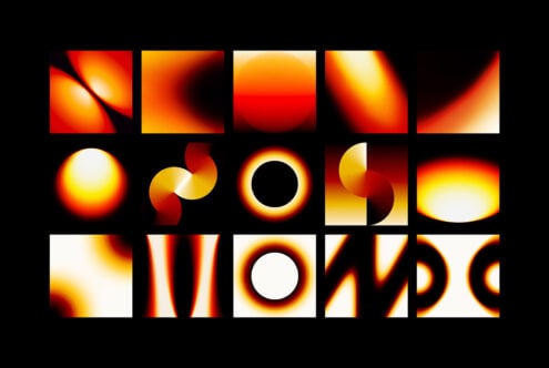 Abstract gradient backgrounds in warm tones for graphic design. Includes geometric shapes perfect for mockups templates and creative digital projects.