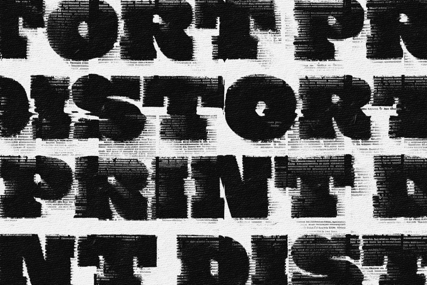 Distorted grunge font design with bold black letters on a textured white background ideal for typography projects graphics templates or creative mockups