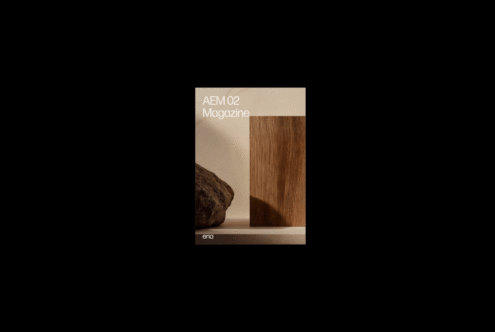 Minimalist magazine mockup with natural textures featuring wood and rock elements. Ideal for designers seeking aesthetic templates and graphic assets.