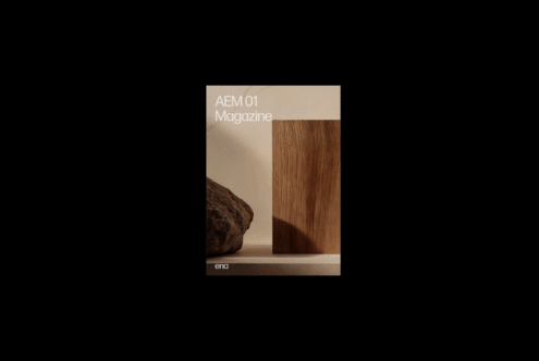 Magazine cover mockup featuring minimalist design with wooden and rock elements. Ideal for creative layouts and digital assets for designers.