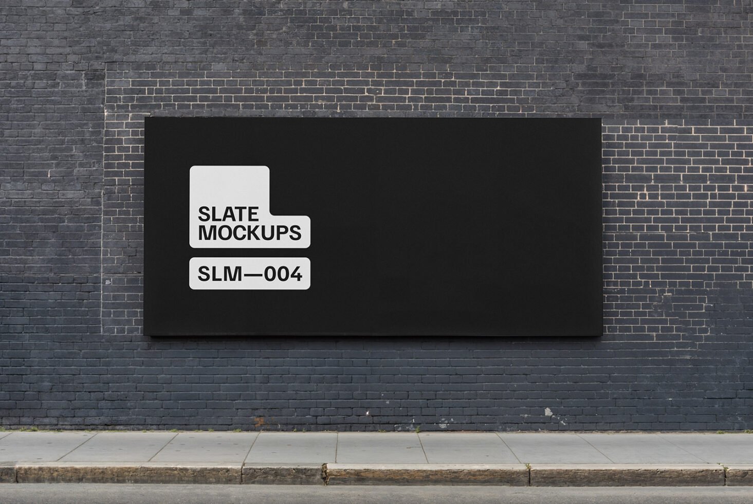 Urban wall billboard mockup for graphic designers displaying Slate Mockups SLM-004 ideal for showcasing advertisement designs in a realistic setting