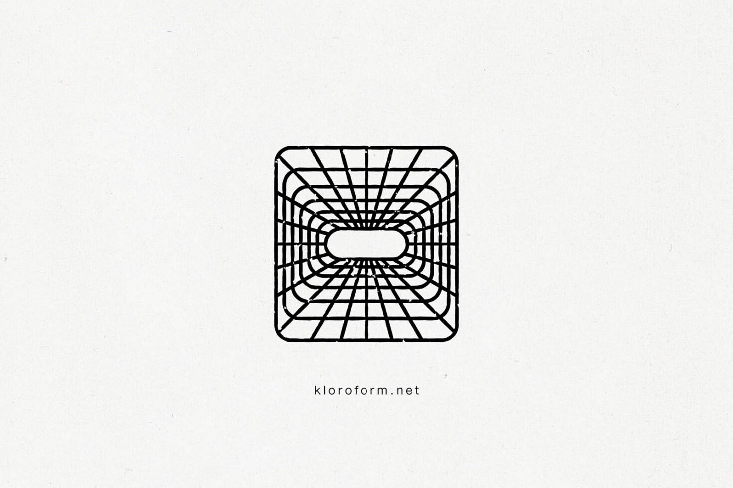 Geometric graphic design asset with optical illusion effect displaying grid lines creating depth. Ideal for templates and mockup presentations for designers.