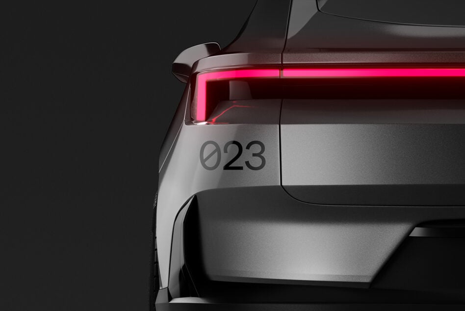 Sleek modern car back design with red taillight on dark background ideal for graphic designs mockups vehicle branding automotive digital assets