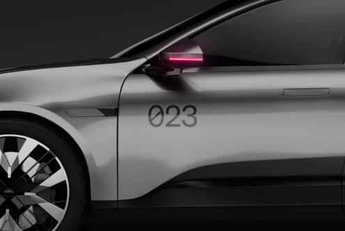 Sleek car mockup showcasing a metallic finish with futuristic design accents ideal for automotive design presentations and branding projects.