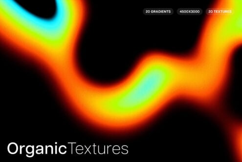 Abstract organic textures with vibrant gradients in high resolution for digital design. Ideal for background graphics, mockups, templates, creative projects.