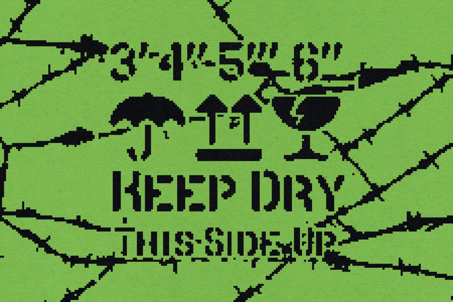 Lime green retro game screenshot with castle tower keep dry text overlay