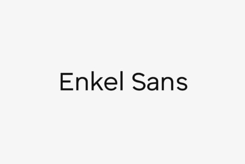 Minimalist Enkel Sans font displayed on a light gray background ideal for graphic design typography digital assets templates mockups for designers.