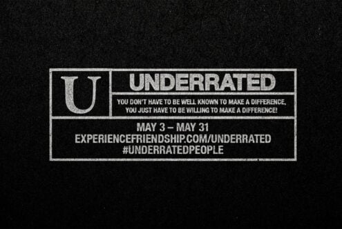 Text graphic with bold white lettering on black background promoting an underrated campaign slogan targeting difference makers; perfect for designers.
