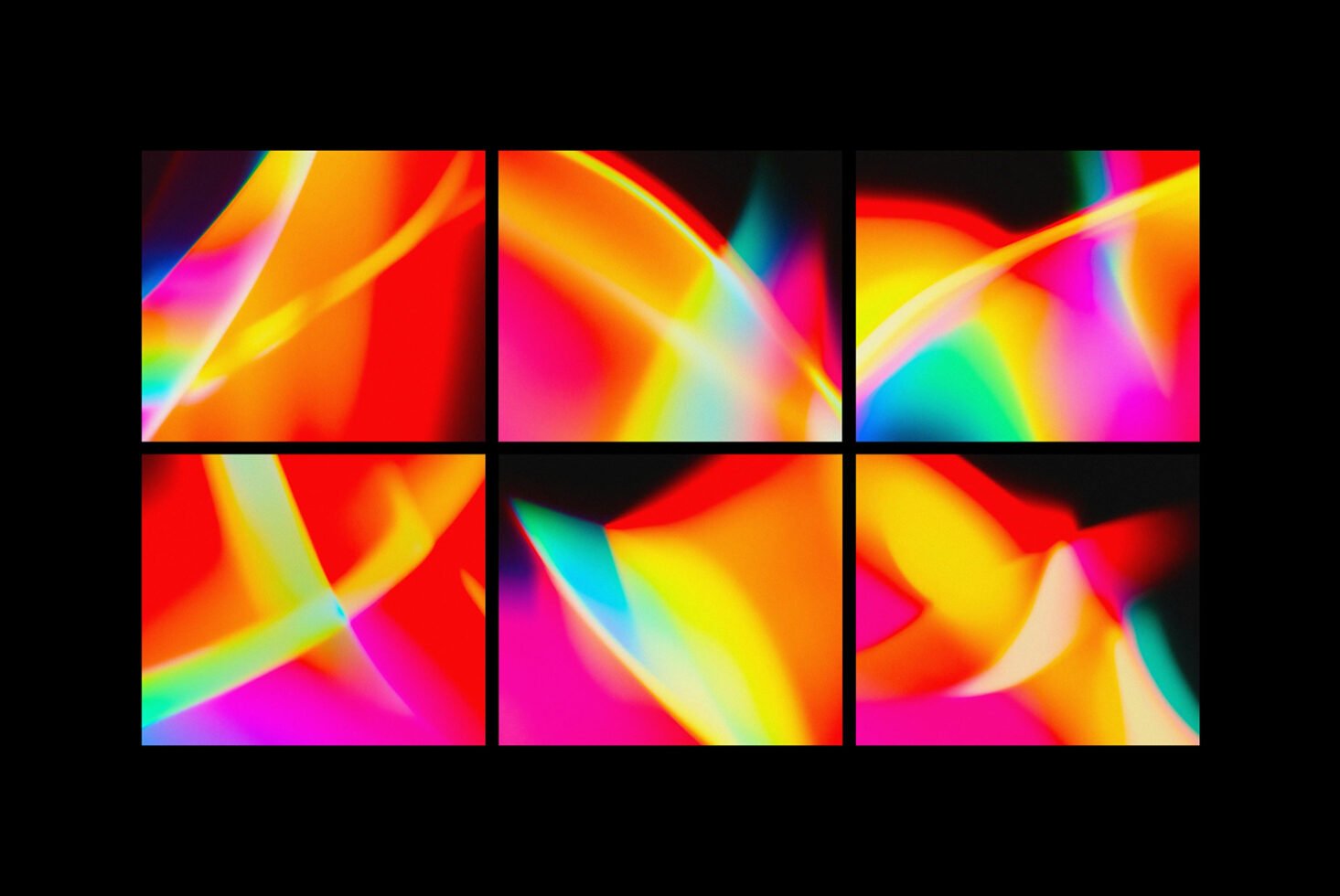 Colorful abstract graphics with vibrant red orange pink gradients and smooth fluid shapes perfect for designers digital assets or creative templates.