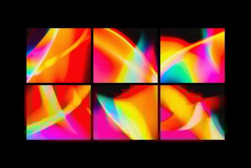 Colorful abstract graphics with vibrant red orange pink gradients and smooth fluid shapes perfect for designers digital assets or creative templates.