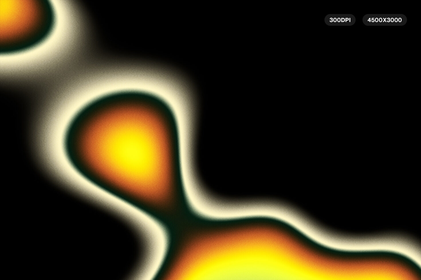 Abstract gradient background with yellow, orange, and green hues on black. High-resolution digital asset for designers. Perfect for graphics creation.