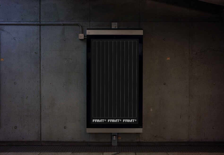 Urban poster mockup on a concrete wall ideal for showcasing designs. Modern minimalist setting enhances artwork display. Perfect for design portfolios.
