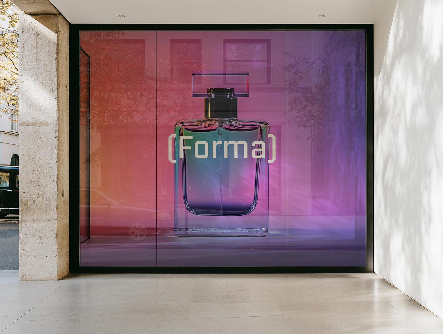 Forma – Storefront Window – 01, Outdoor Mockup | Supply.Family