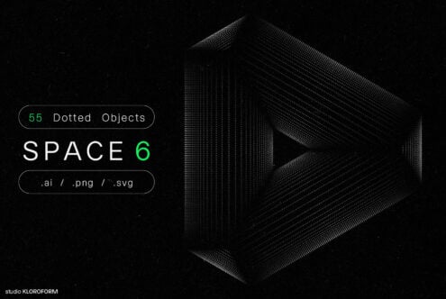 Abstract 3D design with 55 dotted objects for designers available in AI PNG SVG formats. Suitable for digital graphics projects and mockups.