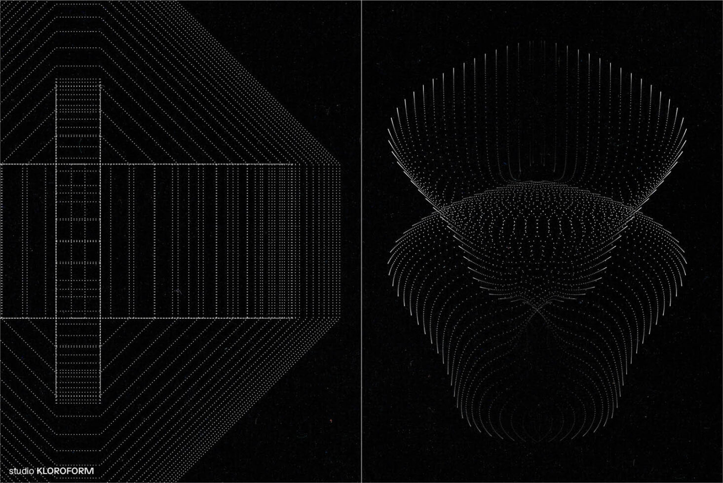 Abstract black and white vector graphics featuring geometric dot patterns and shapes perfect for design templates and digital assets for designers.