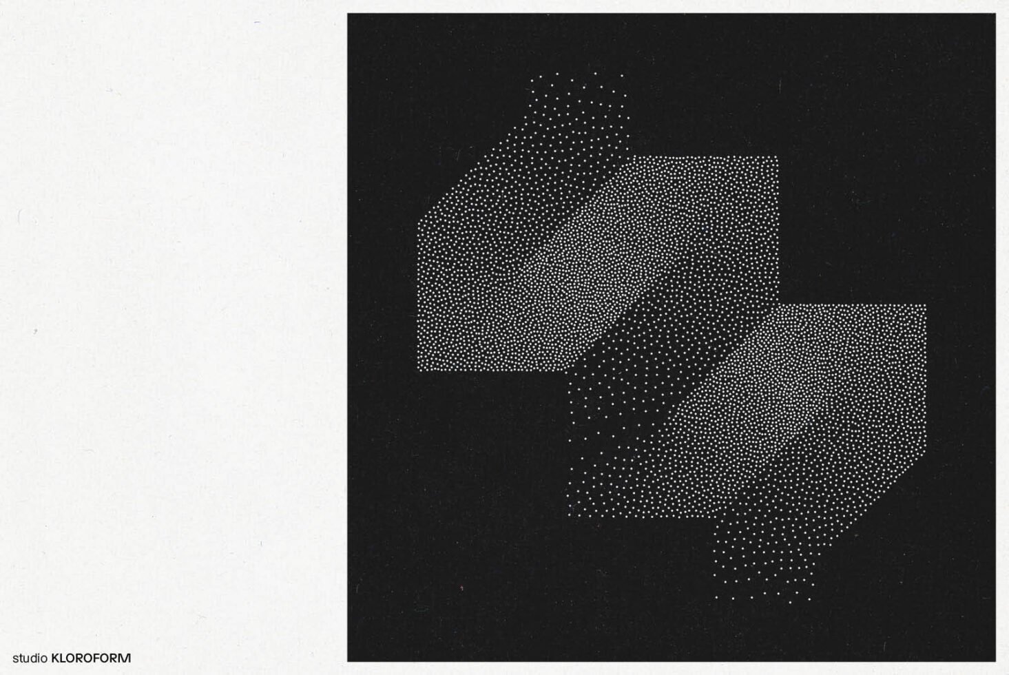 Abstract geometric dotted pattern on a black background suitable for digital graphics. Ideal for designers seeking unique textures and templates.