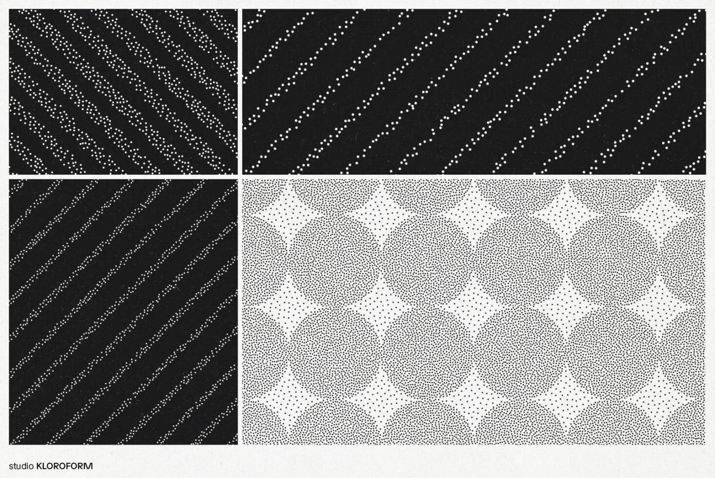 Geometric dotted pattern design featuring diagonal lines and circular shapes. Ideal for graphic templates, backgrounds, texture elements, digital assets.