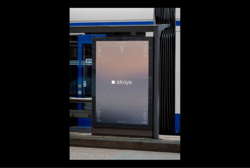 Bus stop billboard mockup showcasing minimalist design ideal for branding presentations, graphic designers, and advertising template illustrations.