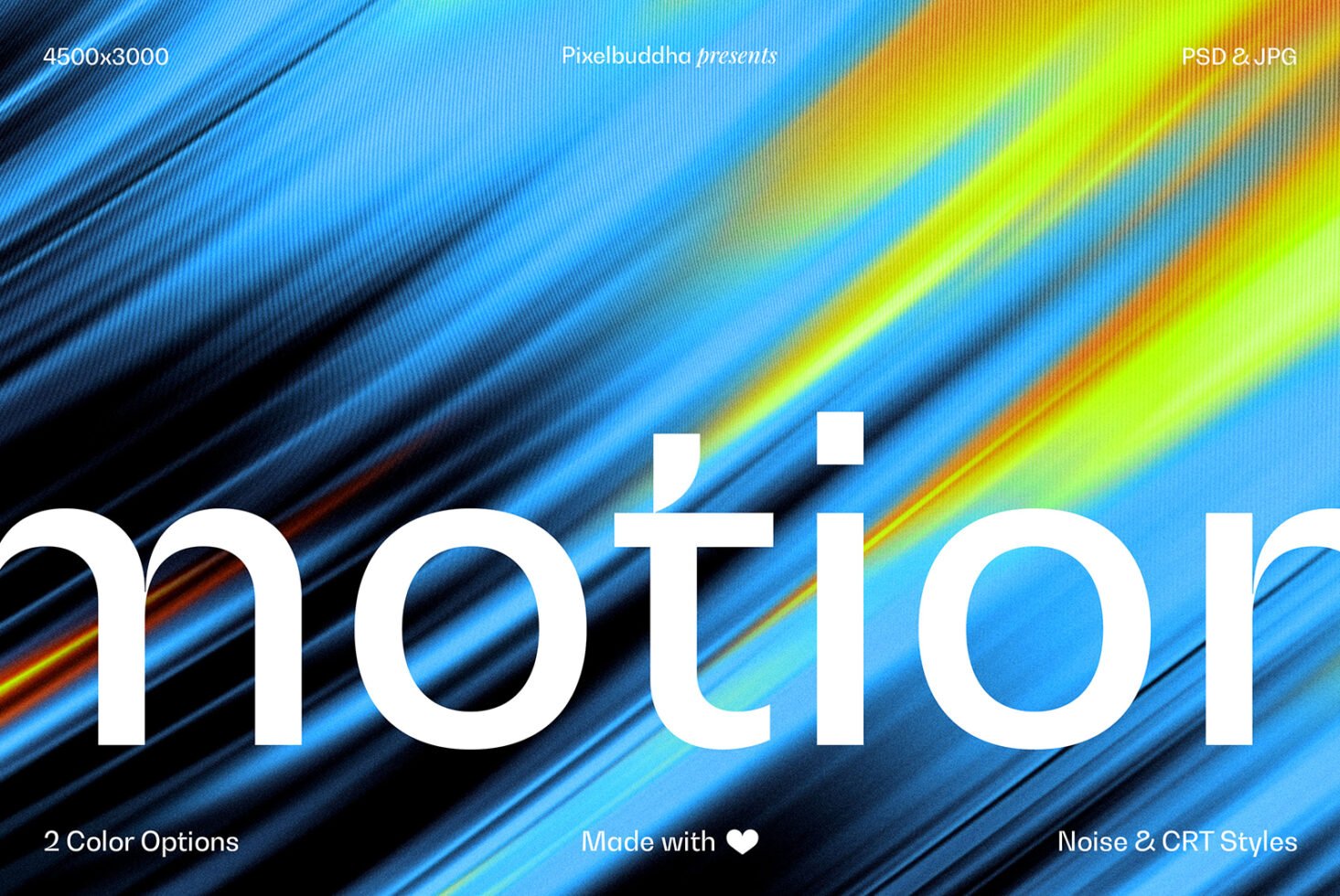 Dynamic motion graphic template featuring vibrant diagonal lines in blue, yellow, and orange. Ideal for designers seeking creative digital assets.