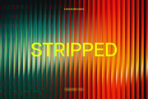 Vibrant striped backgrounds pack featuring a gradient design in teal and orange hues ideal for digital designers 4500x3000 PSD mockup graphics