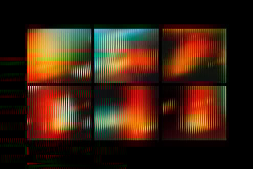 Abstract gradient pattern graphics featuring vibrant lines and colors red orange teal suitable for design templates mockups creating modern digital designs.